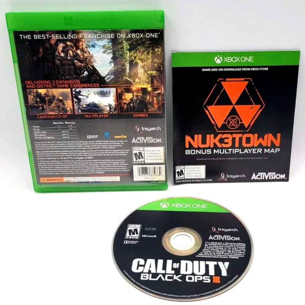 CALL OF DUTY BLACK OPS III‎ XBOX One Game CIB Complete In Box